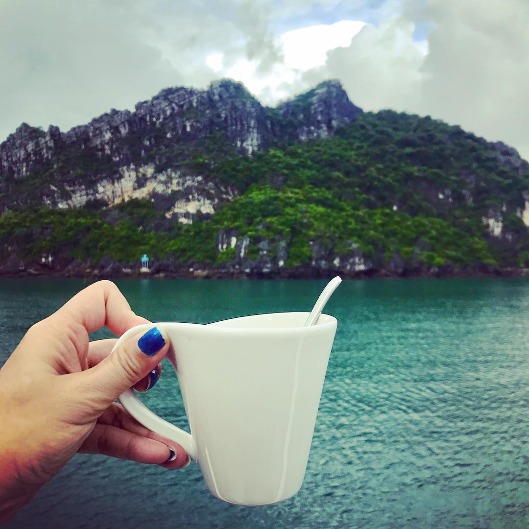 Enjoying your drink on the Bay